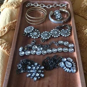 JCrew Gold and diamond costume jewlery